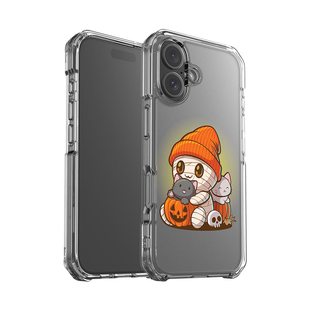 Cute Mummy and Cats Kawaii Phone Case - Angle view