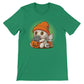 Cute Mummy and Kittens Kawaii T-shirt - green