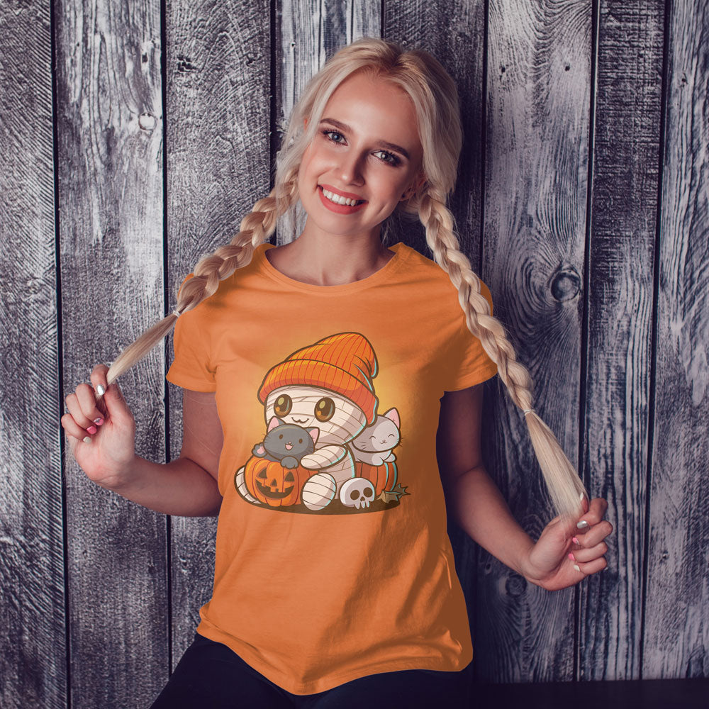 Cute Mummy and Kittens Kawaii T-shirt for women