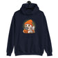 Cute Mummy and Kitty Cats Kawaii Hoodie - navy