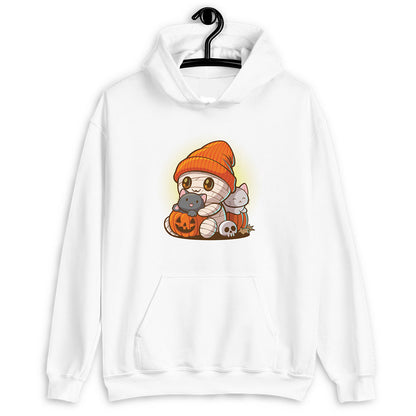 Cute Mummy and Kitty Cats Kawaii Hoodie - white