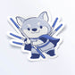 Dog Warrior Chinese Zodiac Kawaii Sticker