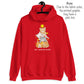 Don't Worry Be Meowry Christmas Tree Cats Kawaii Hoodie - Red