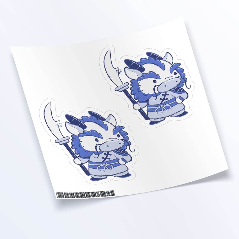 Dragon Warrior Chinese Zodiac Kawaii Sticker sheet set of 2
