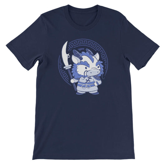 Dragon Warrior Chinese Zodiac Kawaii T-shirt - Navy