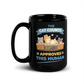 Funny Cat Council Cute Coffee Mug - black 15 oz