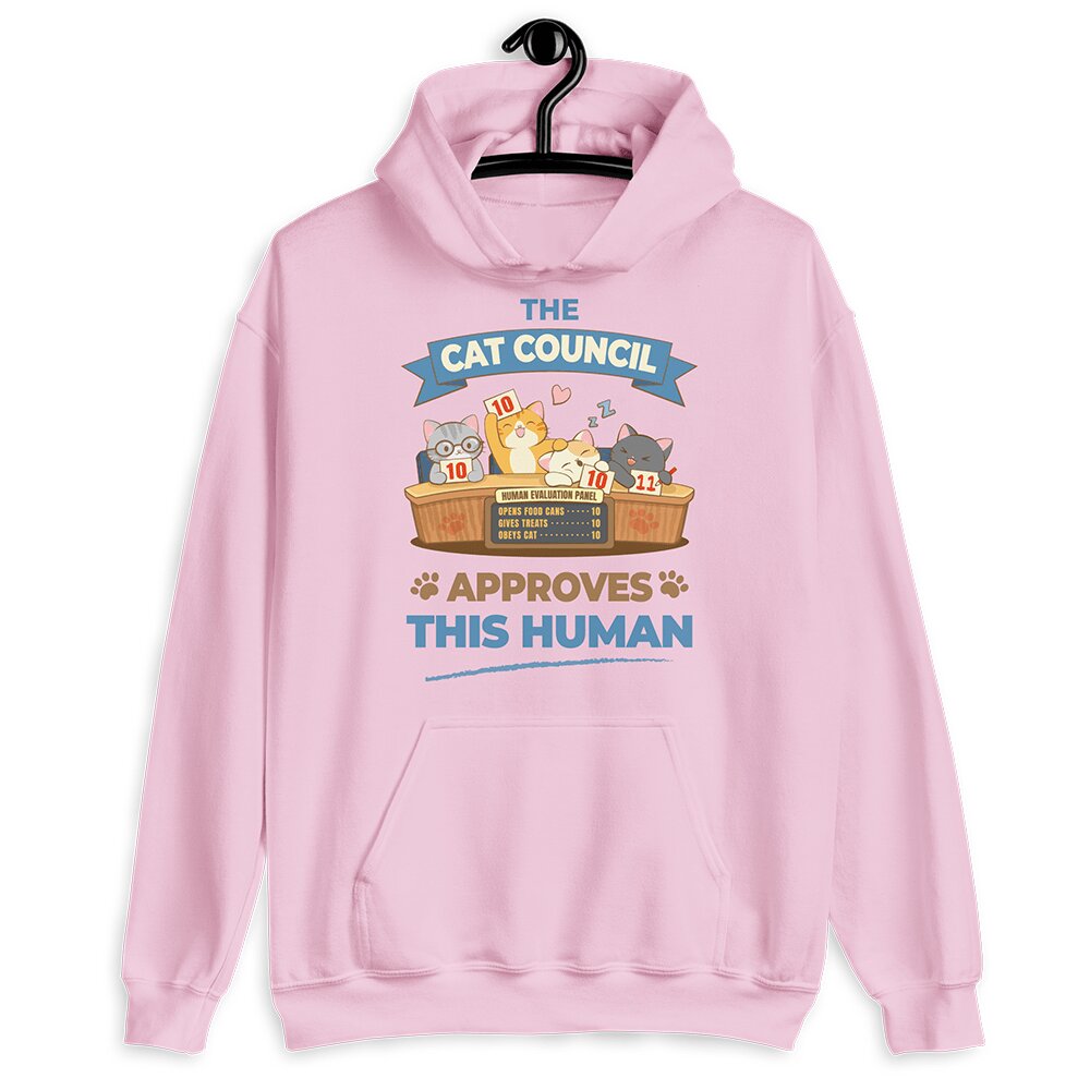 Funny Cat Council Kawaii Hoodie - Pink