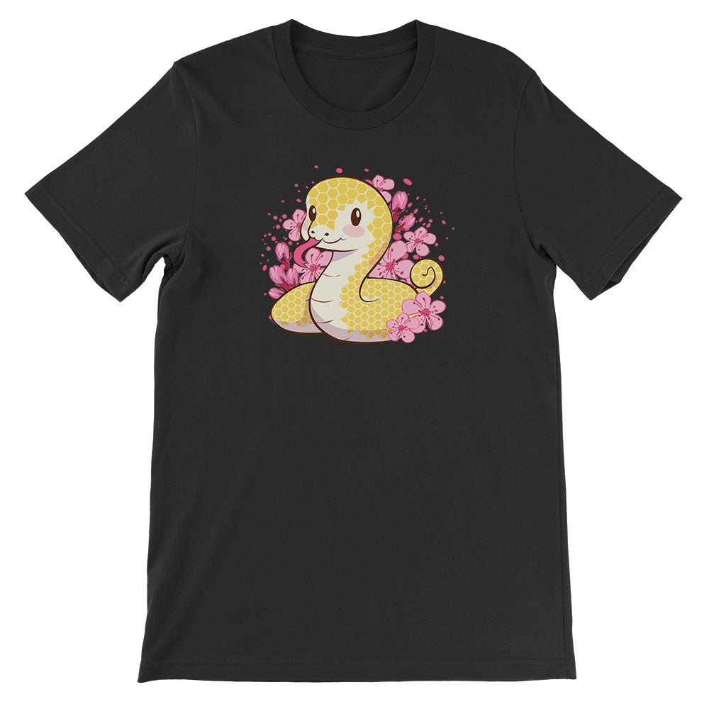 Golden Snake Kawaii T-shirt_Black