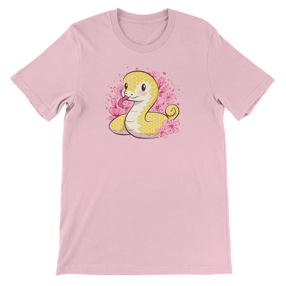 Golden Snake Kawaii T-shirt_Pink