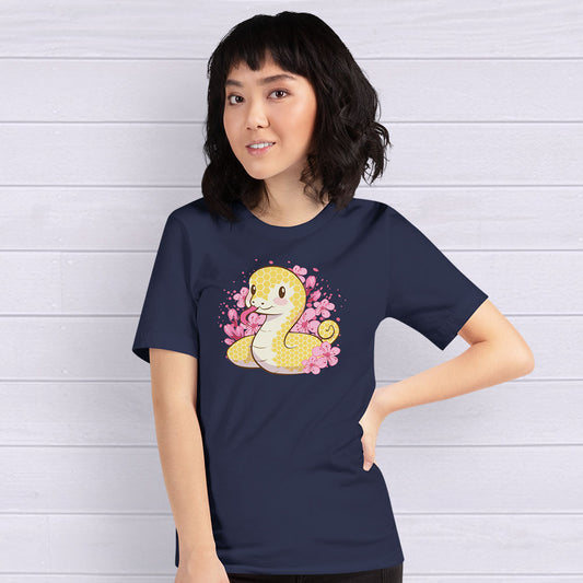 Golden Snake Kawaii T-shirt_for Women