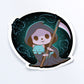 Grim Reaper and Ghost Cats Kawaii Sticker