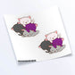 Kawaii Cat Pile Demisexual Pride Stickers - Set of 2