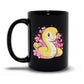 Kawaii Golden Snake Cute Mug - Black 15 oz