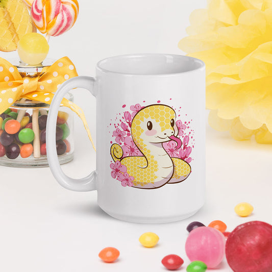 Kawaii Golden Snake Cute Mug