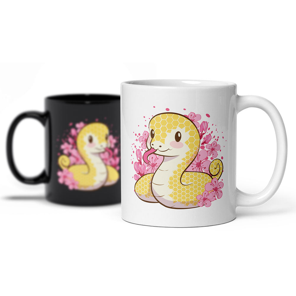 Kawaii Golden Snake Cute Mug