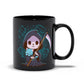 Kawaii Grim Reaper and Cat Ghost Cute Mug - black 11 oz