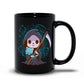 Kawaii Grim Reaper and Cat Ghost Cute Mug - black 15 oz