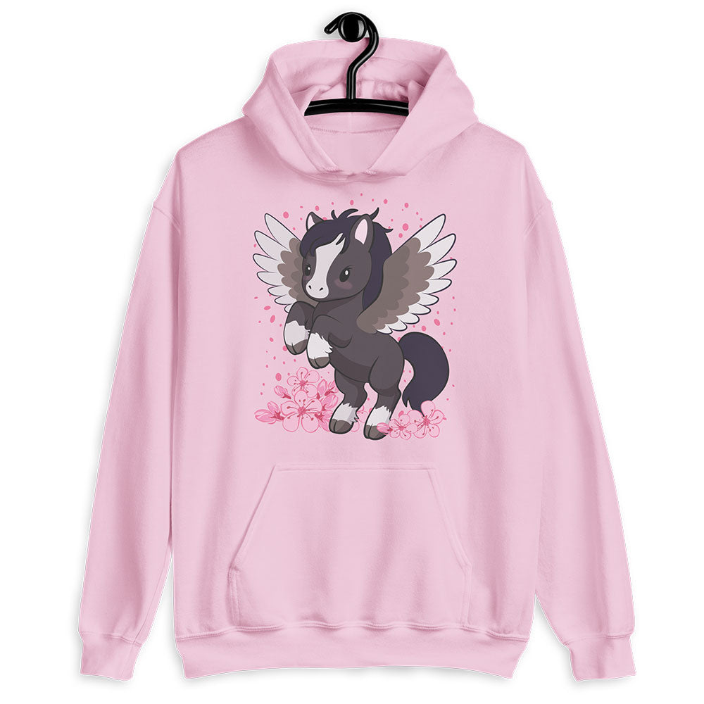 Kawaii Pegasus Cute Graphic Hoodie - Pink