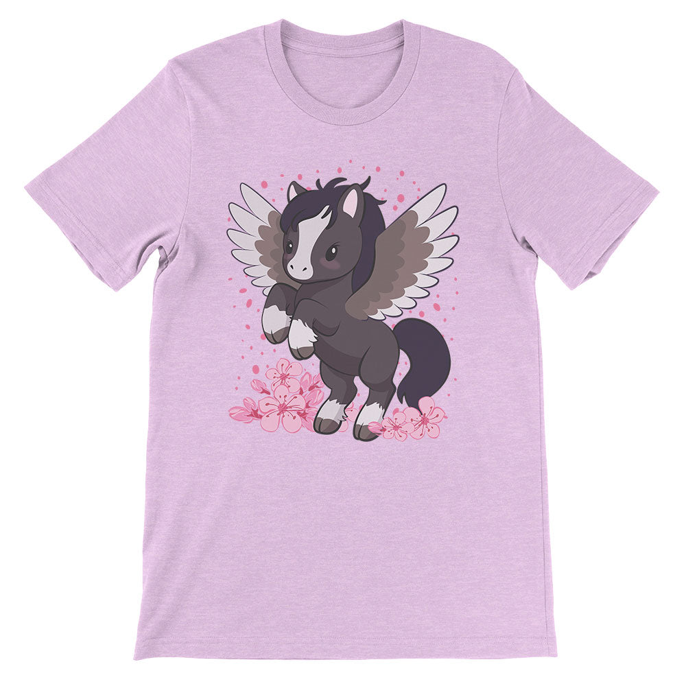 Kawaii Pegasus Year of Horse T-shirt - Heather Prism Lilac