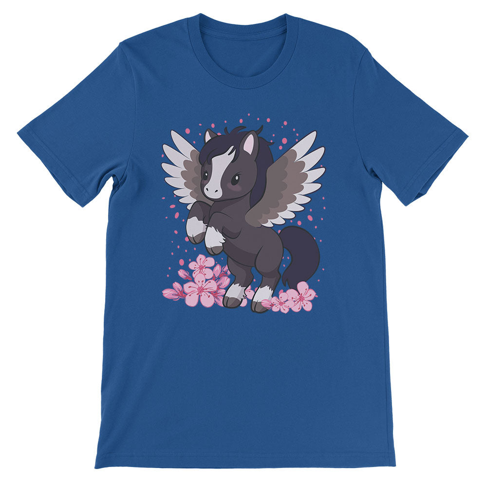 Kawaii Pegasus Year of Horse T-shirt - True Royal