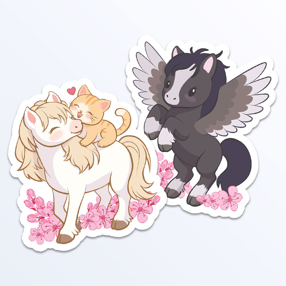 Kawaii Pegasus and Horse Cute Stickers
