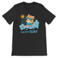 Kawaii Cat Surfer Cute Surfing T-shirt - Black