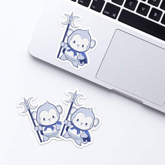 Monkey Warrior Chinese Zodiac Kawaii Stickers for laptop