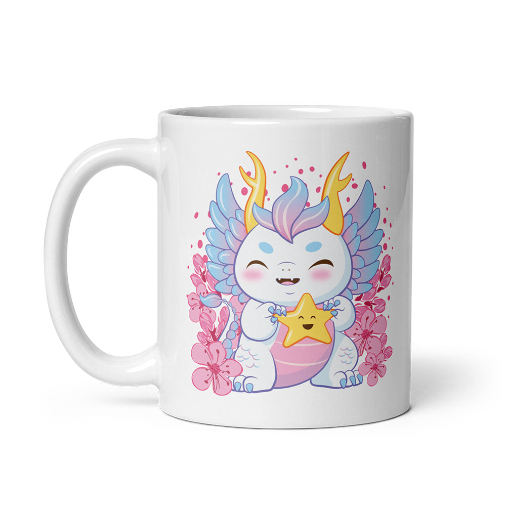 My Lucky Star Kawaii Dragon Cute Mug - white 11 oz
