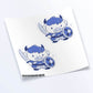 Ox Warrior Chinese Zodiac Kawaii Sticker Sheet set of 2