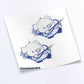 Pig Warrior Chinese Zodiac Kawaii Sticker sheet set of 2