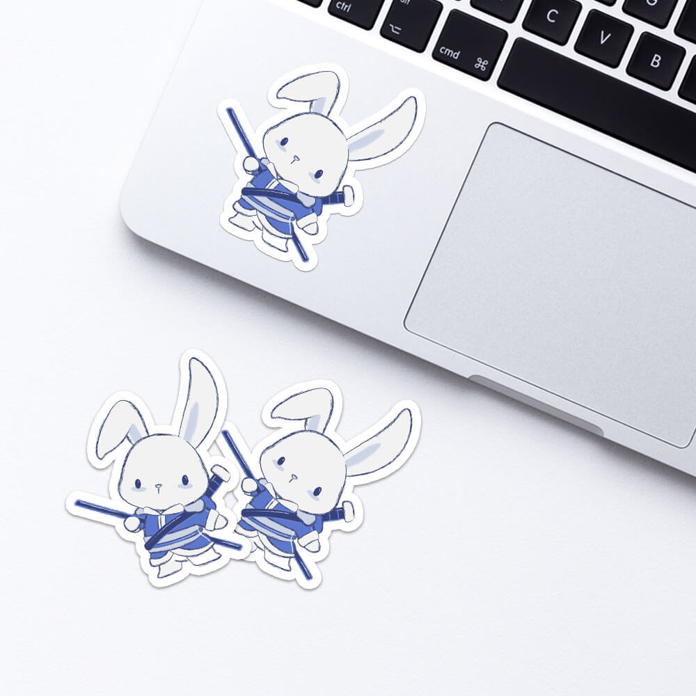 Rabbit Warrior Chinese Zodiac Kawaii Sticker – Irene Koh Studio