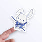 Rabbit Warrior Chinese Zodiac Kawaii Sticker on hand