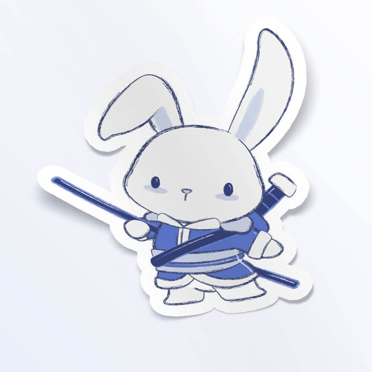 Rabbit Warrior Chinese Zodiac Kawaii Sticker