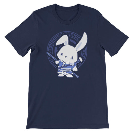 Rabbit Warrior Chinese Zodiac Kawaii T-shirt - Navy