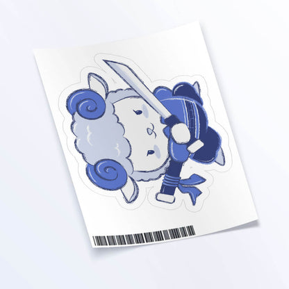Sheep Warrior Chinese Zodiac Kawaii Sticker Sheet