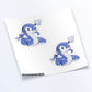 Snake Warrior Chinese Zodiac Kawaii Sticker Sheet set of 2