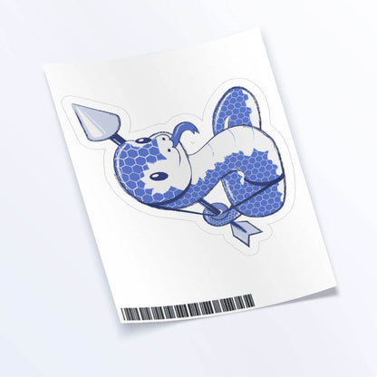 Snake Warrior Chinese Zodiac Kawaii Sticker Sheet