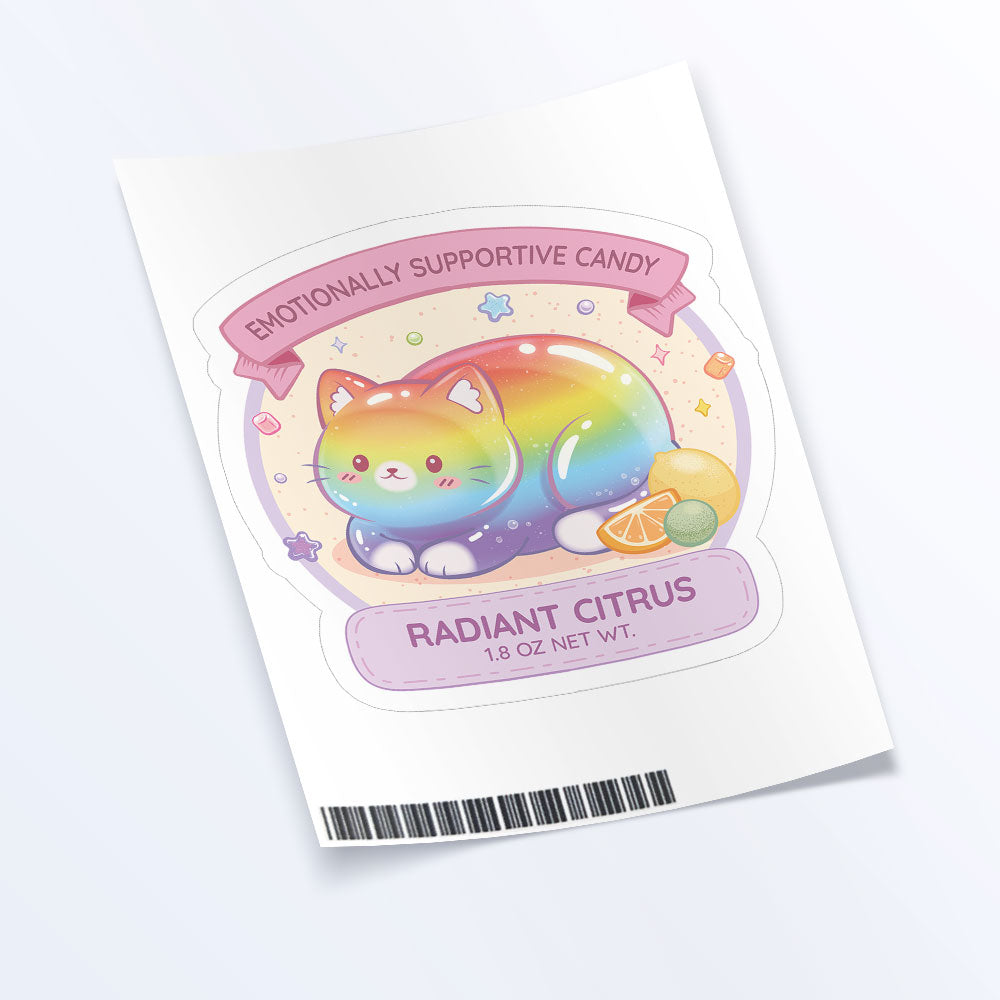 Subtle LGBTQ Rainbow Pride Cute Cat Loaf Sticker Sheet