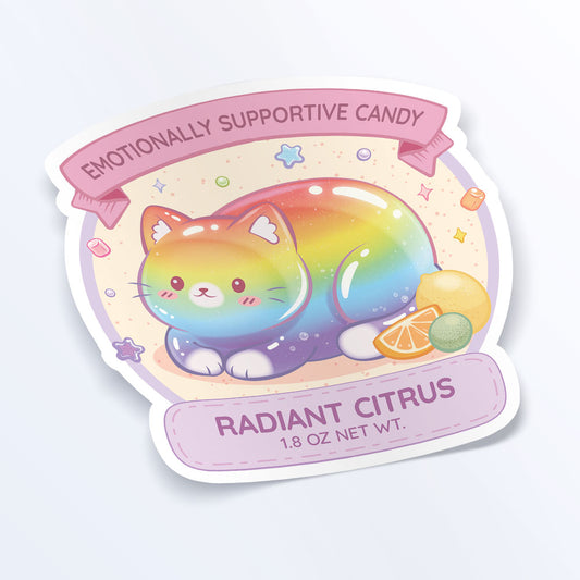 Subtle LGBTQ Rainbow Pride Cute Cat Loaf Sticker