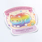Subtle LGBTQ Rainbow Pride Cute Cat Loaf Sticker