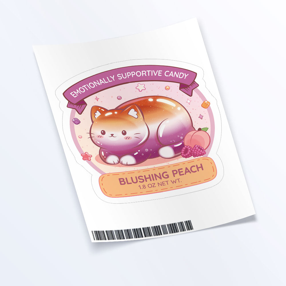 Subtle Lesbian Pride Cute Cat Loaf Sticker Sheet