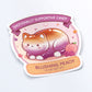 Subtle Lesbian Pride Cute Cat Loaf Sticker