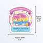 Subtle Pansexual Pride Cute Cat Loaf Sticker Measurements