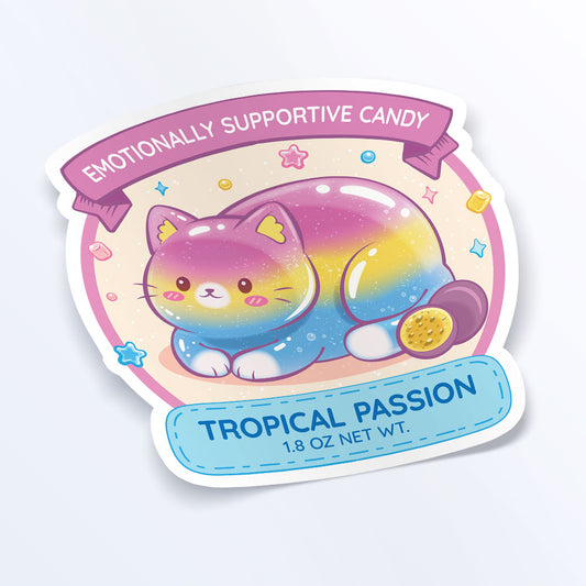 Subtle Pansexual Pride Cute Cat Loaf Sticker