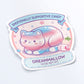 Subtle Transgender Pride Cute Cat Loaf Sticker