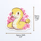 Year of Snake Kawaii Stickers - Cute Golden Snake Measurements