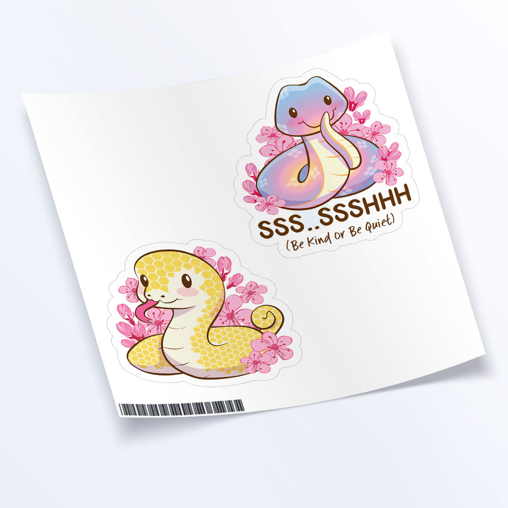 Year of Snake Kawaii Sticker Sheet - Set of 2