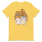 Adventure Awaits Cute Kawaii Cats Hiking T Shirt - Yellow