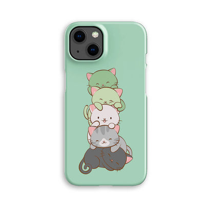 Aromantic Pride Kawaii Cat Phone Case - Mint