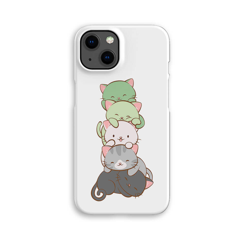 Aromantic Pride Kawaii Cat Phone Case